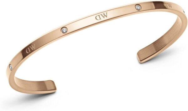 Daniel Wellington Classic Bracelet L, bangle, rose gold, double-plated 316L stainless steel, elegant design