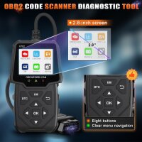 Profi OBD2 Diagnosegerät, 2,8" Display, Echtzeitdaten, Fehlercode-Leser, Motoranalyse, volle OBDII/EOBD-Funktionen, für BMW, Mercedes, VW