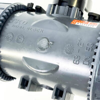 FIP TKD Dual Block Kugelhahn PVC-U, DN50, d63, Absperrventil, beidseitig verschraubt, chemikalienbeständig