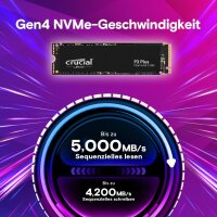 Crucial P3 Plus CT1000P3PSSD801, 1TB M.2 PCIe 4.0 NVMe...
