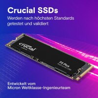 Crucial P3 Plus CT1000P3PSSD801, 1TB M.2 PCIe 4.0 NVMe SSD, bis 5000 MB/s Lesen, 3600 MB/s Schreiben, für Laptop & Desktop