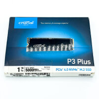 Crucial P3 Plus CT1000P3PSSD801, 1TB M.2 PCIe 4.0 NVMe SSD, bis 5000 MB/s Lesen, 3600 MB/s Schreiben, für Laptop & Desktop