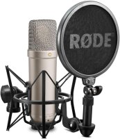 Rode NT-1A large-diaphragm condenser microphone, 1-inch...