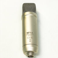 Rode NT-1A large-diaphragm condenser microphone, 1-inch cardioid capsule, gold-plated, elastically mounted