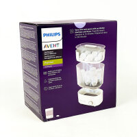 Philips Avent SCF293/00 Baby Bottle Sterilizer & Dryer, chemical-free, 99.9% germ reduction, space for 6 bottles & accessories