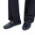 Gucci Herren Mokassin AAFU2, dunkelblaues Leder, Größe 40, Web-Detail, eleganter Slipper