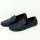 Gucci Herren Mokassin AAFU2, dunkelblaues Leder, Größe 40, Web-Detail, eleganter Slipper