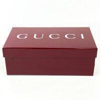 Gucci Herren Mokassin AAFU2, dunkelblaues Leder, Größe 41.5, Web-Detail, eleganter Slipper