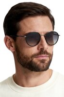 Davidoff DAPS129-01 Herren-Sonnenbrille, 52mm Gläser, 22mm Steg, 145mm Bügel, schwarz, rauchgraue Verlaufsgläser