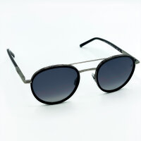 Davidoff DAPS129-01 Herren-Sonnenbrille, 52mm Gläser, 22mm Steg, 145mm Bügel, schwarz, rauchgraue Verlaufsgläser