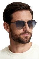 Davidoff DATS121-03 Herren-Sonnenbrille, 55 mm Gläser, 20 mm Steg, 145 mm Bügel, schwarz, blaue Verlaufsgläser