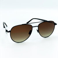 Davidoff DATS113-03 Herren-Sonnenbrille, 56mm Gläser, 17mm Steg, 150mm Bügel, schwarz, braune Verlaufsgläser