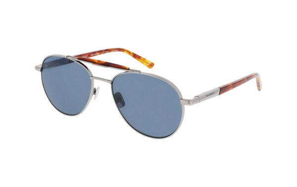 Davidoff DATS119-03 mens sunglasses, silver-colored, blue lenses, lens width 58 mm, bridge 18 mm, temples 145 mm