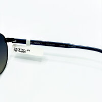 Davidoff DATS112-01 Herren-Sonnenbrille, 52mm Gläser, 18mm Steg, 145mm Bügel, schwarz, blaue Verlaufsgläser