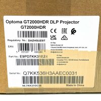 Optoma GT2000HDR projector, DLP, 3500 ANSI lumens, Full HD 1080p, 3D-capable, short throw, HDR support