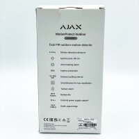 Ajax MotionProtect Outdoor Jeweller, wireless outdoor motion detector, dual-PIR, IP55, range 3–15 m, customizable detection