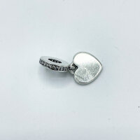 Pandora Moments 798761C01 Heart Charm Pendant, Sterling Silver, Engraved, Cubic Zirconia, Charm for Bracelet