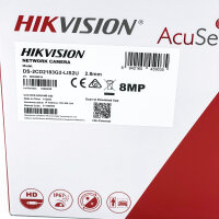 Hikvision DS-2CD2183G2-LIS2U IP camera, 8 MP, 2.8 mm lens, AcuSense, weatherproof IP67, HD, network camera