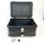 Aluminum motorcycle top case, black waterproof travel case, helmet storage, robust, lockable