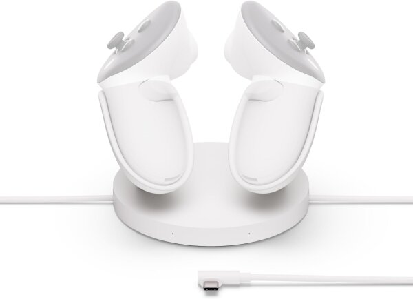 Meta Quest Compact Charging Dock, wireless charging station for Meta Quest 3/3S, magnetic, with LED indicator, including battery and charging adapter