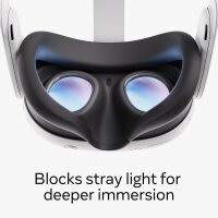 Meta Quest 3 Silikon-Gesichtspolster, Zubehör für VR-Headset, weiches Interface, leicht zu reinigen