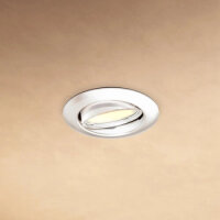 Philips Peridot LED GU10 3-pack, square recessed spotlights, white, aluminum, swiveling, ceiling light