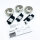 Philips Peridot LED GU10 3-pack, square recessed spotlights, white, aluminum, swiveling, ceiling light