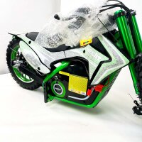 HECHT 54501 Kinder Elektro Pocketbike, 500W, 36V 8Ah Akku, 25 km/h, Motorrad, grün, für Kinder