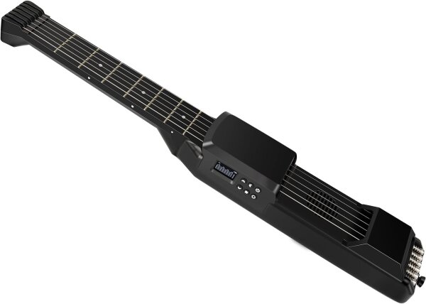 Smart Guitar SG7, MIDI-Gitarre, Schwarz, integrierter Lautsprecher, kabellos, Touch-Display, Lernfunktionen