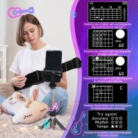 Smart Guitar SG7, MIDI-Gitarre, Schwarz, integrierter Lautsprecher, kabellos, Touch-Display, Lernfunktionen
