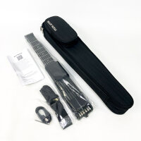Smart Guitar SG7, MIDI-Gitarre, Schwarz, integrierter Lautsprecher, kabellos, Touch-Display, Lernfunktionen