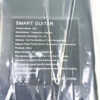 Smart Guitar SG7, MIDI-Gitarre, Schwarz, integrierter Lautsprecher, kabellos, Touch-Display, Lernfunktionen