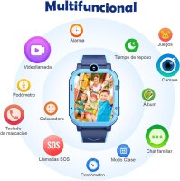 Blackview Z20 Kinder-Smartwatch, 1,83" Display, GPS, Videoanruf, Sprachchat, SOS, Schulmodus, Wecker, Schrittzähler, 800mAh, Blau