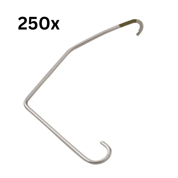 Braas BMI 551677 Dachziegel-Clip, Edelstahl, ocker, Harzer Pfanne Clip 3/5, Befestigungsclip, 250 Stück