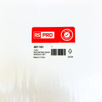 RS PRO 487191 Schraubenschlüsselsatz, 12-tlg., 8-19mm, Chrom-Vanadium, verchromt, inkl. Koffer