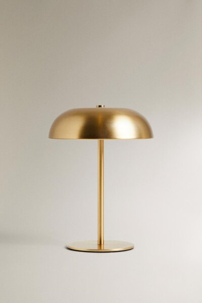 Zara Home, 6174/047/302/99, cordless table lamp, solid gold, rechargeable, modern design