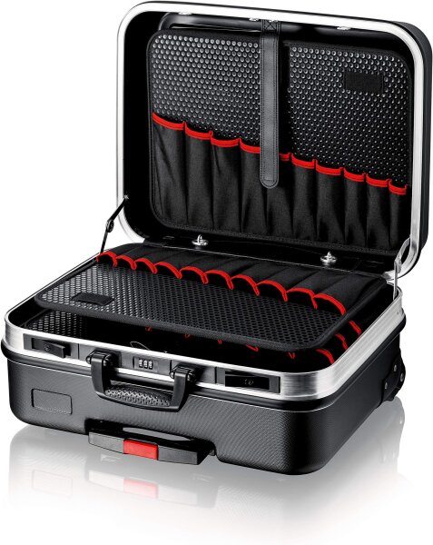 KNIPEX 00 21 06 LE, empty tool case, wheeled, robust, large capacity, telescopic handle