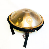 Steel Tongue Drum Rain, 9 tones, golden handpan for...