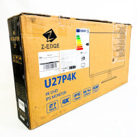 Z-EDGE U27P4K 27" 4K UHD Monitor, IPS-Panel, 3840x2160, 60Hz, 16:9, Schwarz, augenschonend, flimmerfrei