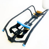 STIGA Snowracer King Size GT, steering sled for 2 people, with brakes, large seat, graphite grey/black