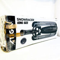 STIGA Snowracer King Size GT, steering sled for 2 people, with brakes, large seat, graphite grey/black
