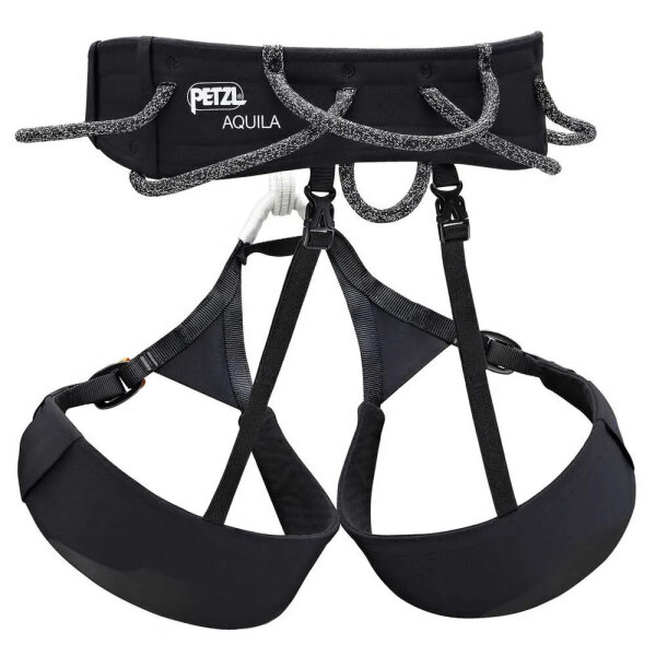 Petzl AQUILA C037BA01 Climbing Harness, Size M, lightweight, comfortable, adjustable, black