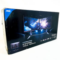 AOC C24G1 Gaming-Monitor, 24 Zoll, Full-HD, 1 ms, 144 Hz, Curved, HDMI/DP, Schwarz/Rot, Rückseite beschädigt