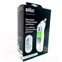 Braun IRT 6520 ThermoScan 7 Ear Thermometer, digital, with Age Precision, color display, fever alarm