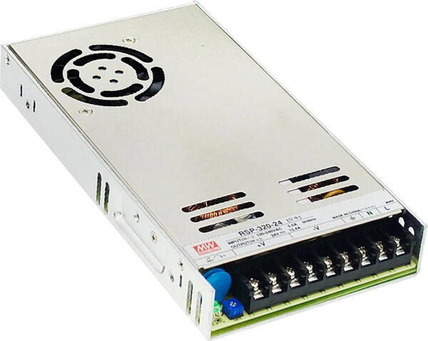 MEAN WELL RSP-320-24 Switching Power Supply, 321.6 W, 24 V, 13.4 A, Enclosed, AC/DC, Compact, Reliable Power Supply