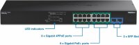 TRENDnet TPE-BG182g, 18-Port Gigabit PoE++ Switch, 470W PoE, 8x95W PoE++, 8x30W PoE+, 2 SFP-Slots