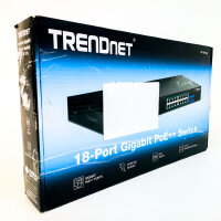 TRENDnet TPE-BG182g, 18-Port Gigabit PoE++ Switch, 470W PoE, 8x95W PoE++, 8x30W PoE+, 2 SFP-Slots