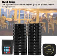 Ashata SU-668-S, wireless pager system, 10 call buttons, 1 receiver, LED display, for restaurants and hospitals