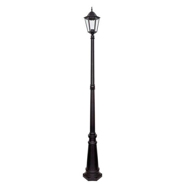 Bel Air Home Lisa G-1005 garden pole light, 2160 mm height, Ø 240 mm, black, weatherproof, classic design