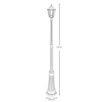 Bel Air Home Lisa G-1005 garden pole light, 2160 mm...
